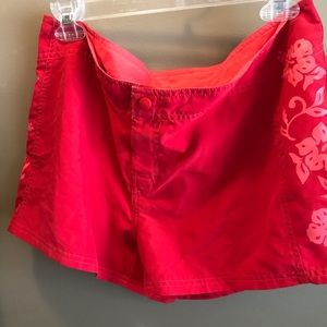 Arizona Jean co Size 9 swim cover-up/ Beach/Board shorts, Velcro fly with snap